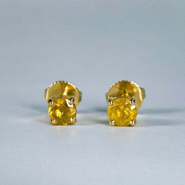 Natural Sphene Stud Earrings | 1.31 TCW