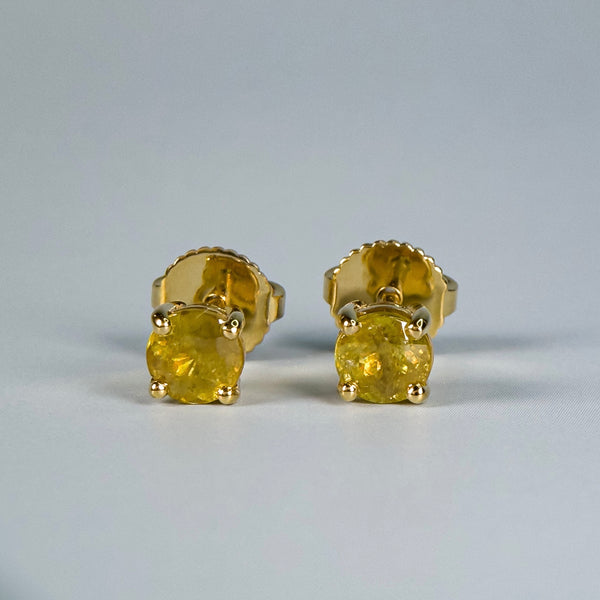 Natural Sphene Stud Earrings | 1.24 TCW